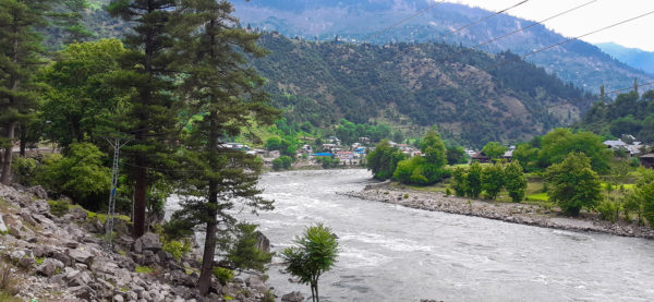 River Neelum splitting Neelum Valley into Jammu and Azad Kashmir